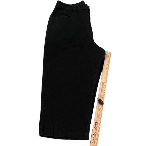 LEE JEANS Women's 12 Petite Denim Cotton Stretch Notched Zippers Pockets Black - Picture 6 of 12